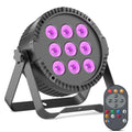 U`King Par Light 4in1 RGBW 9LED Stage Effect Light DMX512 Remote Control Slim Par Light for Wedding KTV DJ Disco Bar Stage Light MegaBDM