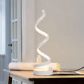 Modern Wave LED Table Lamp with Dimmable Color Suitable for Study Bedroom Night Light