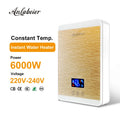 Energy Saving 6KW Electric Instant Water Heater Plastic English Home Hotel Use 3s Speed Heating LED Temperature Display CB