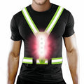 Adjustable Kids Reflective Running Bike Glow Chest Vest Belt Hi Vis USB Rechargeable Reflect Safety LED Cycling Security Vest