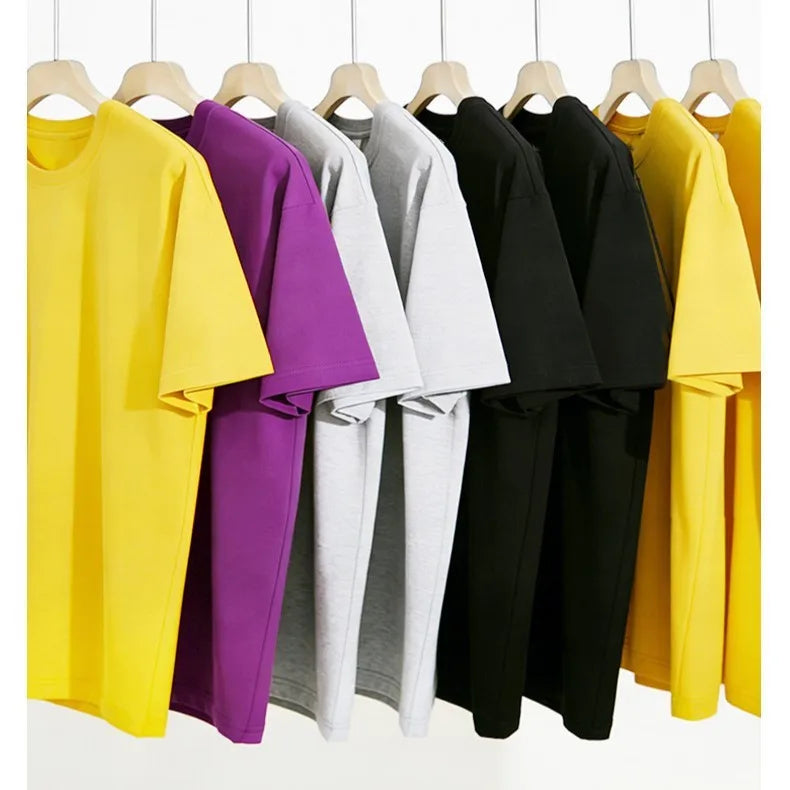Bangladesh China Factory Price 180g Polyester Short Sleeve T Shirt Crew Neck Loose Fit Solid Color Advertising Printed T Shirt
