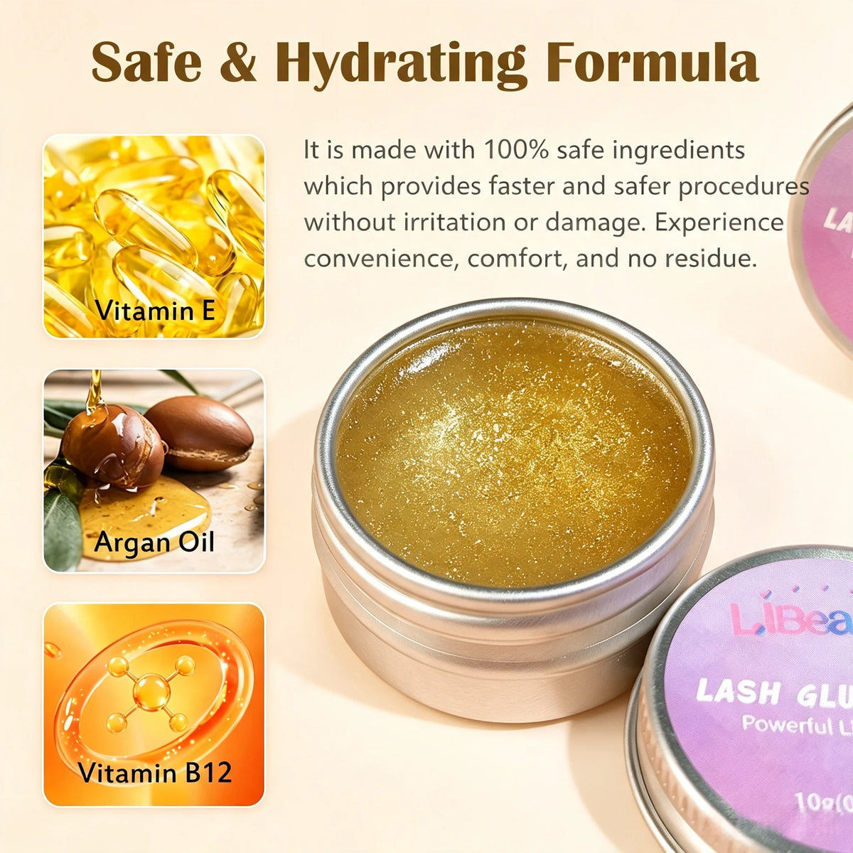 Custom Private Label Lash Lift Glue Balm 10g Viscosity Professional Vegan Lash Lift Glue Balm Strong Lash Lift Perm MegaBDM