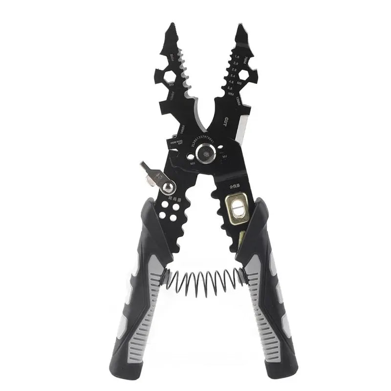 25 in 1 Multifunctional Cutting Crimping Nut Bolt Wrench 16 AWG to 3 AWG Wires Stripper Versatile Electrical Wire Strippers MegaBDM