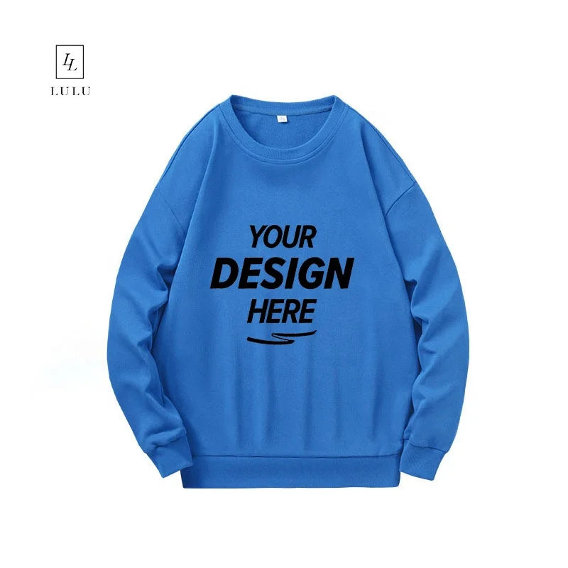 Factory Wholesale Solid Stand Collar Eco-Friendly 100% Cotton Men's Women's Hoodies Sweatshirts Plus Size