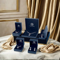 Blue Jewelry Display Box Custom Retail High End Jewelry Packaging Combo Box Custom Nested Rigid Jewelry Box China
