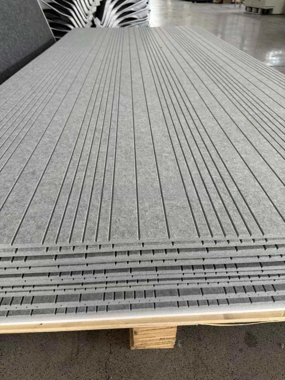 Groove Cutting PET Felt Acoustic Wall Panels Soundproof Beveled Polyester Felt Acoustic Panel