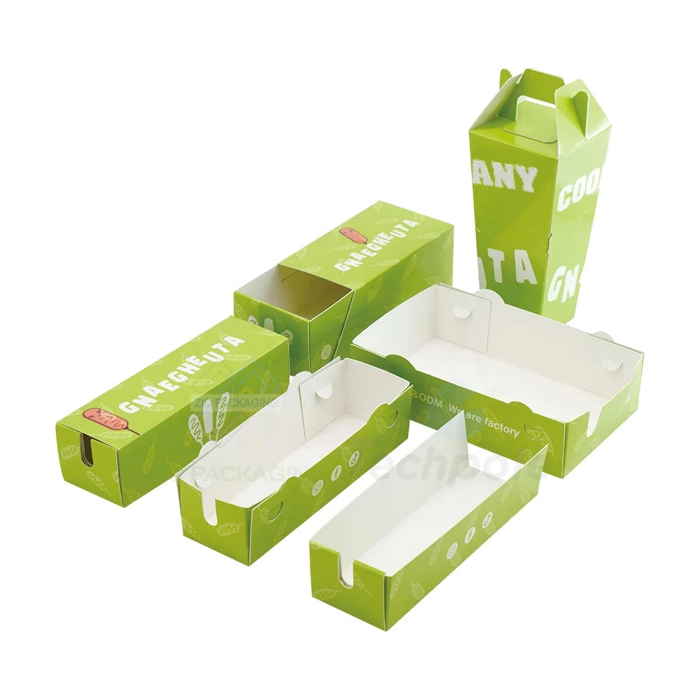 Disposable Take Away Pizza Cone Box with Handle Cone Pizza Box Packaging Hot Dog Tray MegaBDM