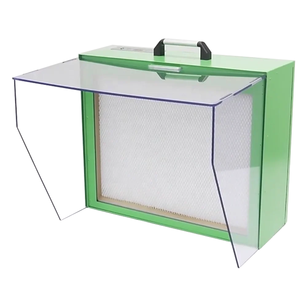 Laminar Flow Hood Clean Box ISO5 (Class100) 99.99% 0.3um HEPA Filter Portable Powder-coated Aluminum Lab Use 1 Year Warranty