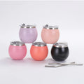 Wholesale Custom Logo 180ml Double Wall Vacuum Yerba Mate Gourd Mug Stainless Steel Insulated Thermos with Straw