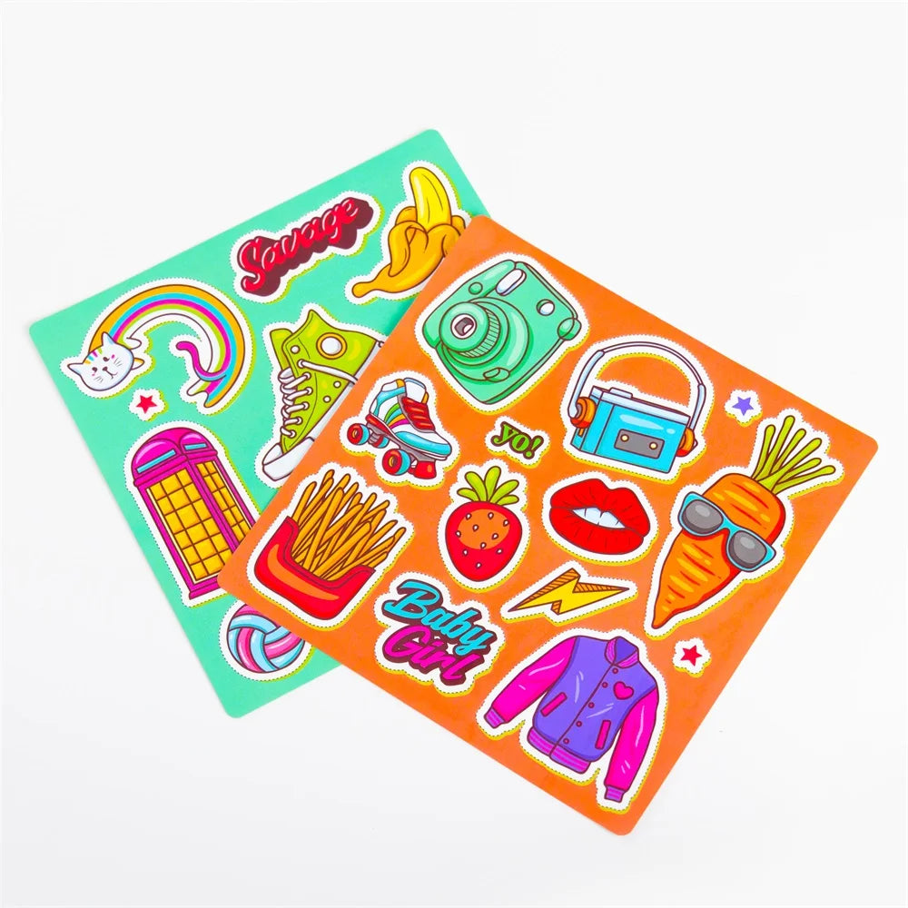Waterproof Custom Transparent Kiss Cut Custom Art Decoration Gloss Multiple Craft Stickers