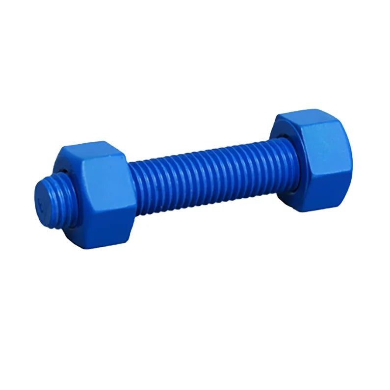 SDPSI DCT A193 B7 A320 L7 PTFE Stud Bolt with A194 2H Heavy Nut Heavy Duty Aircraft Studs