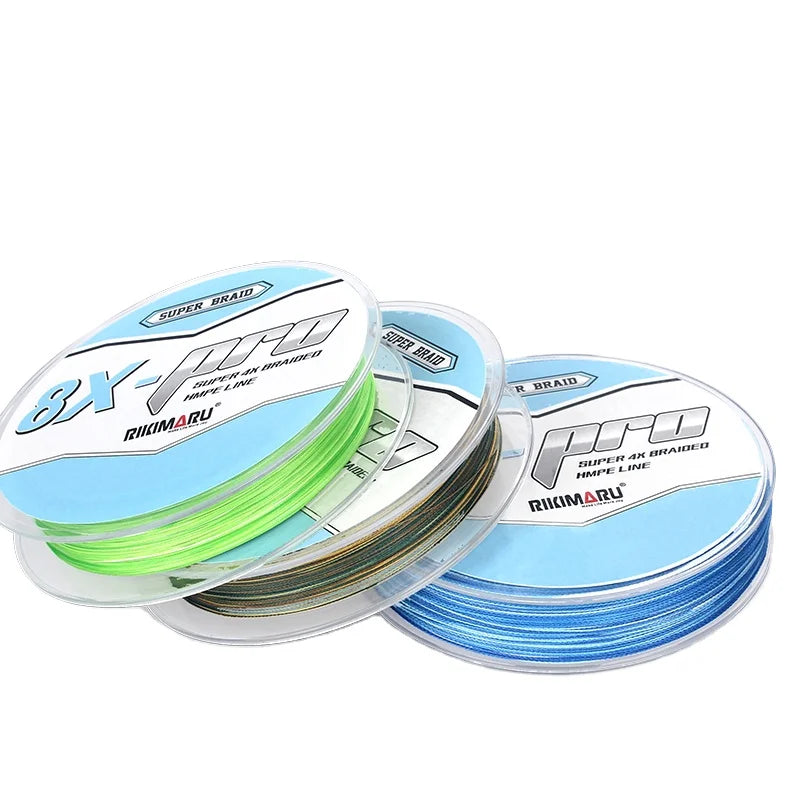 Rikimaru 8x Pro 8 Strand 200m Pe Braid Fishing Line Abrasion Resistant Factory Wholesale Angling Line for Surf Casting Further MegaBDM