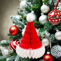 Honeycomb Paper Santa Hat Hanging Decoration for Christmas and Festive Occasions Factory