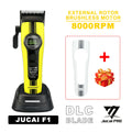 JUCAI MINICANDY F1 External Rotor Brushless Motor Men's Hair Clipper DLC 8000RPM Base Charger Professional Hair Cutting Machine