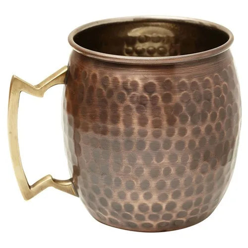550ML Hammered Antique Copper 304 Stainless Steel Drinkware Moscow Mule Mug for Parties Beer Cocktail Cup Food Grade Bar Tool