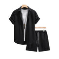 Bangladesh China Factory Price Custom Logo Embroidery Men's Summer Casual Streetwear Polo Shirt and Shorts Set MegaBDM