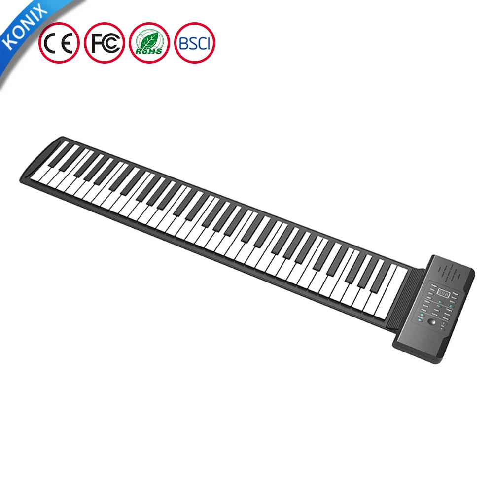 Studio Flexible Folding Adjustable Portable Professional Kids Digital Roll Piano