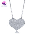 925 Sterling Silver Infinity Love Heart Pendant Necklace 3A White Cubic Zirconia Jewelry Gifts Necklace for Women