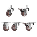 Factory Direct Sale 1/1.25/1.5/2 Inch TPR Casters for Gym & Living Room Furniture Shelves with Brake 30kg Load Capacity MegaBDM