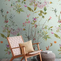 Photo Wallpaper Murals Flowers Blue Green Pink Orange Non Woven Vinyl Premium Wall Mural Floral