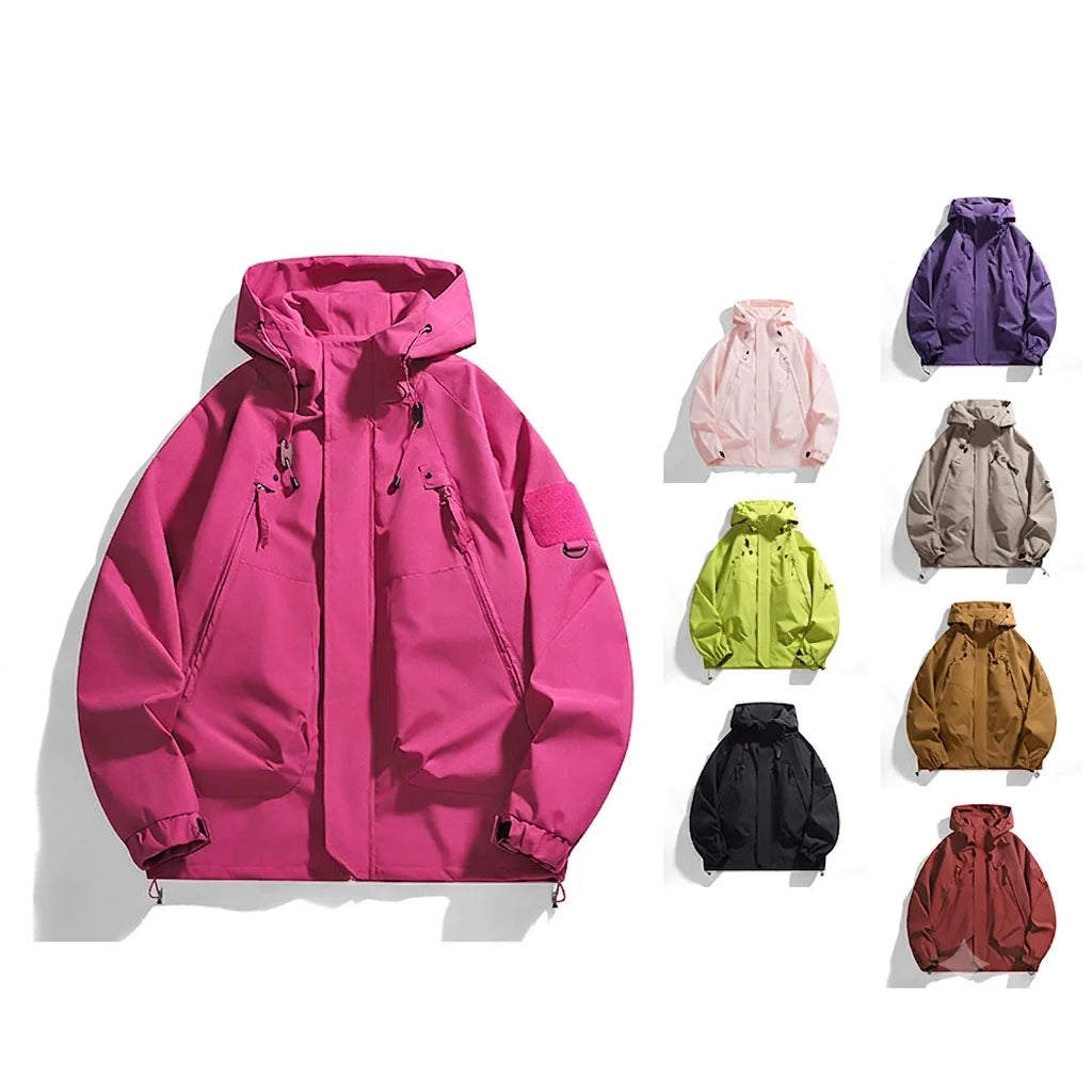 China Bangladesh Factory Price OEM Customized Logo Embroidery Hooded Windproof Outdoor Lightweight Streetwear Unisex Jacket MegaBDM