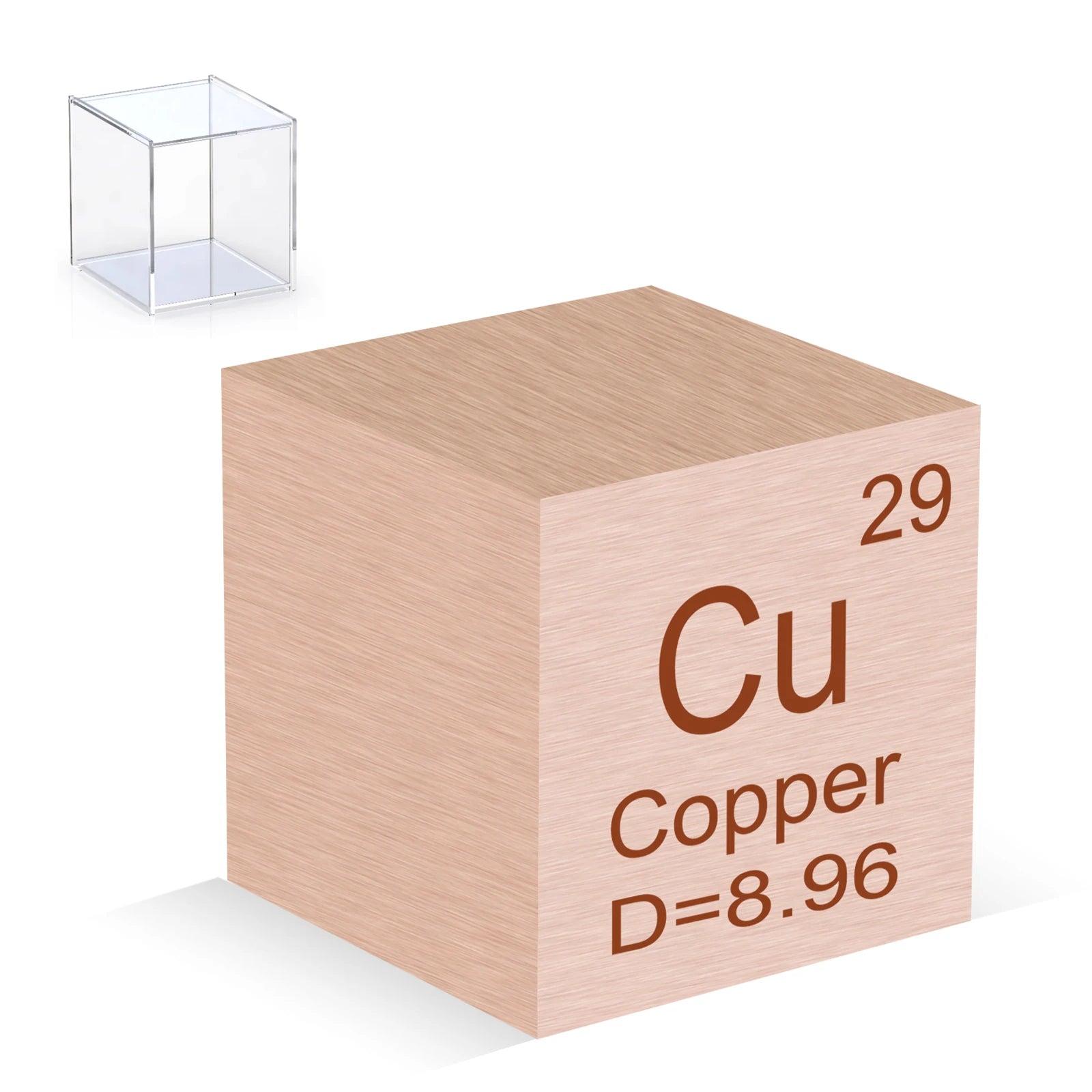 0.39" Copper Cube 99.9% Pure High Density Metal Element Cube for Element Collections Lab Experiment Heavy Objects Experience