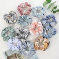 Wholesale Bulk Stripe Plaid Check Elastic Hair Bands Ties Crunchies School Girls Checkered Scrunchies for Women