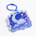 Custom Anime Cartoon Translucent Glass Keychain with Water-Ripple Texture Design Waterproof & Lightweight Souvenir Gift MegaBDM