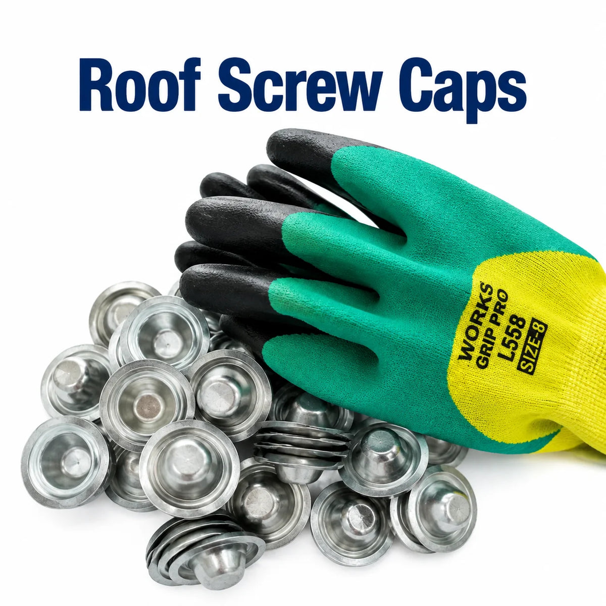 35mm 28mm Metal Screw Cap for Roofing Screws Sea Seal Over Existing Screw Heads to Prevent Leaks UV Resistant MegaBDM