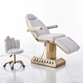 Modern Beauty Salon Eyelash Bed Electric Lift Mechanism PU 4 Motors Stainless Steel Armrest Portable for Salon Treatment Rooms MegaBDM