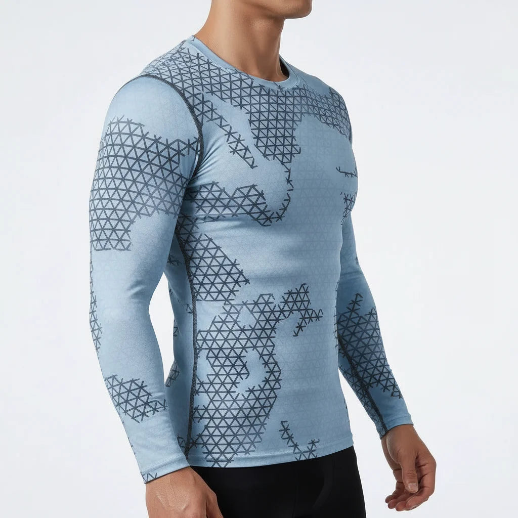 Latest High Quality Breathable UPF50+ Men's Rash Guard Long Sleeve Quick Dry Eco-Friendly Professional Made All Sizes
