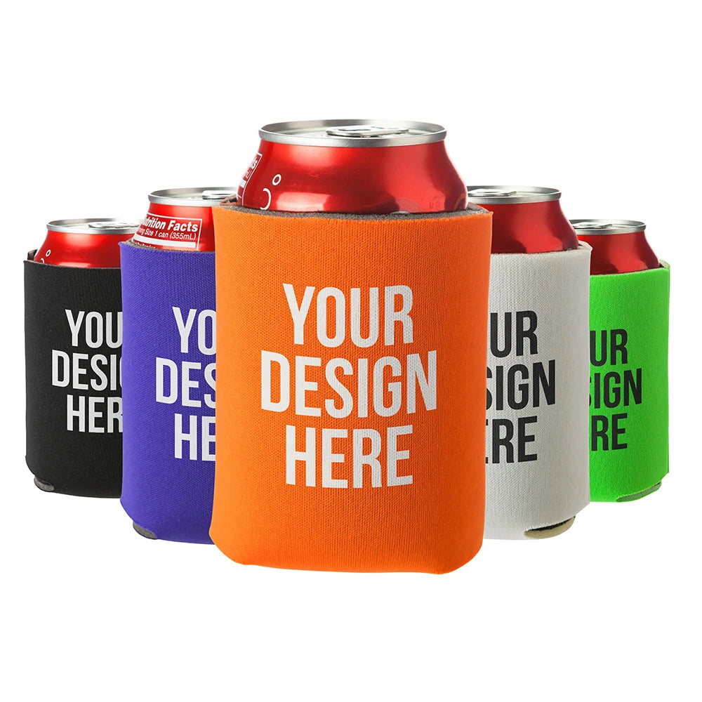 Custom Logo Neoprene Can Cooler Sleeve Beverage Insulator Collapsible Stubby Holder for Beer Festival