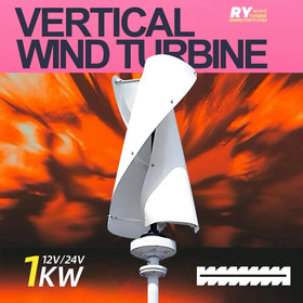1200w Wind Turbine Kit for Off-Grid Living High Efficiency 12V 24V Output Easy Installation with Low Vibration & Noise Level