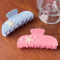 DOWELL Wholesale Celebrity Style Acetate Starfish Hair Claw Clip Cream Color Large Shark Clip for Bun and Back Head Styling