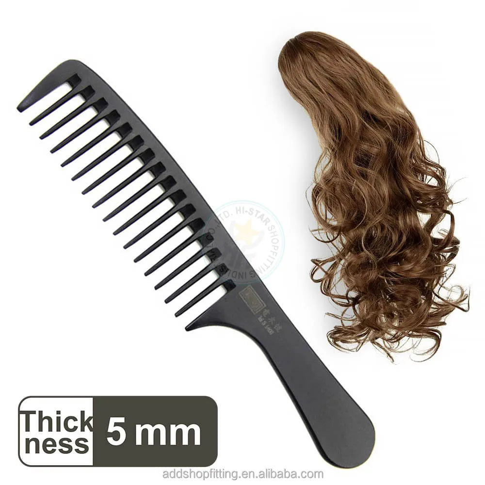 Custom Logo Professional Bakelite Antistatic Wide Tooth Hair Wig Comb for Hair Styling
