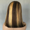 Cheap Price Long Bob Human Virgin Hair Wigs 10-14inch for Lace Front Closure Wig Glueless Lace Indian Wig for Black Women