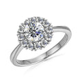 Brilliant Moissanite Diamond With GRA Certificate 925 Silver Luxury Vintage Halo Engagement Ring Women Jewelry Destiny Jewellery