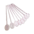 Eco-Friendly Durable Heat Resistant Customized Colorful Borosilicate Glass Spoon Long Handle for Mixing Modern Design Kitchen