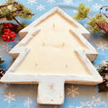 Vessels Vintage Tree Scented Christmas Shape Wooden Dough Bowl Wholesale Rustic Bowls Wooden Dough Bowl for Making Candle