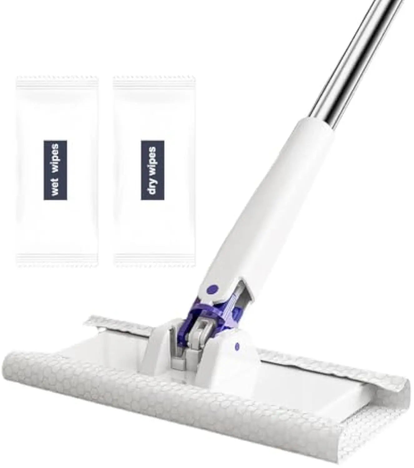 Mini Lazy Dust Mop Replacement Paper Towel Head Non-Woven Flat Disposable Mop with Steel Pole Window Wipes Floor Mini Wipes