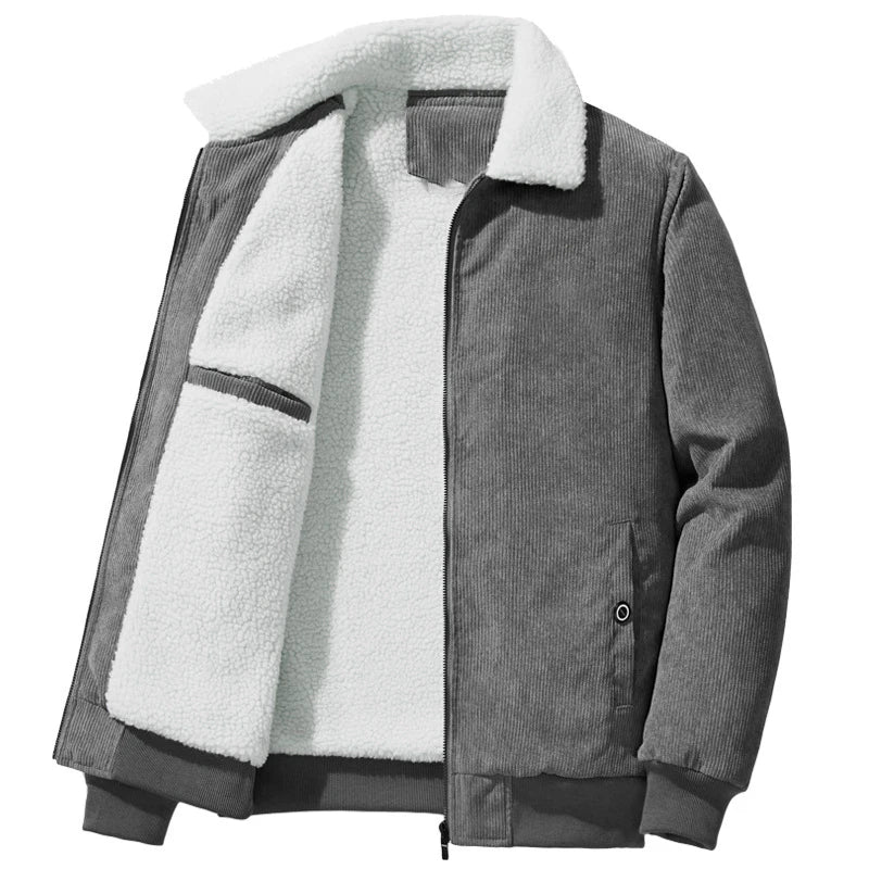 Oem Customized logo Design Men's Casual Winter Jacket with Zipper Closure Solid Color and Stand Collar Jackets Full Zip Jacket MegaBDM