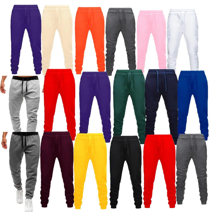 Bangladesh China Factory Price 300g Polyester 16 Colors of Men's and Women's Sweatpants for Autumn and Winter Casual Pants MegaBDM