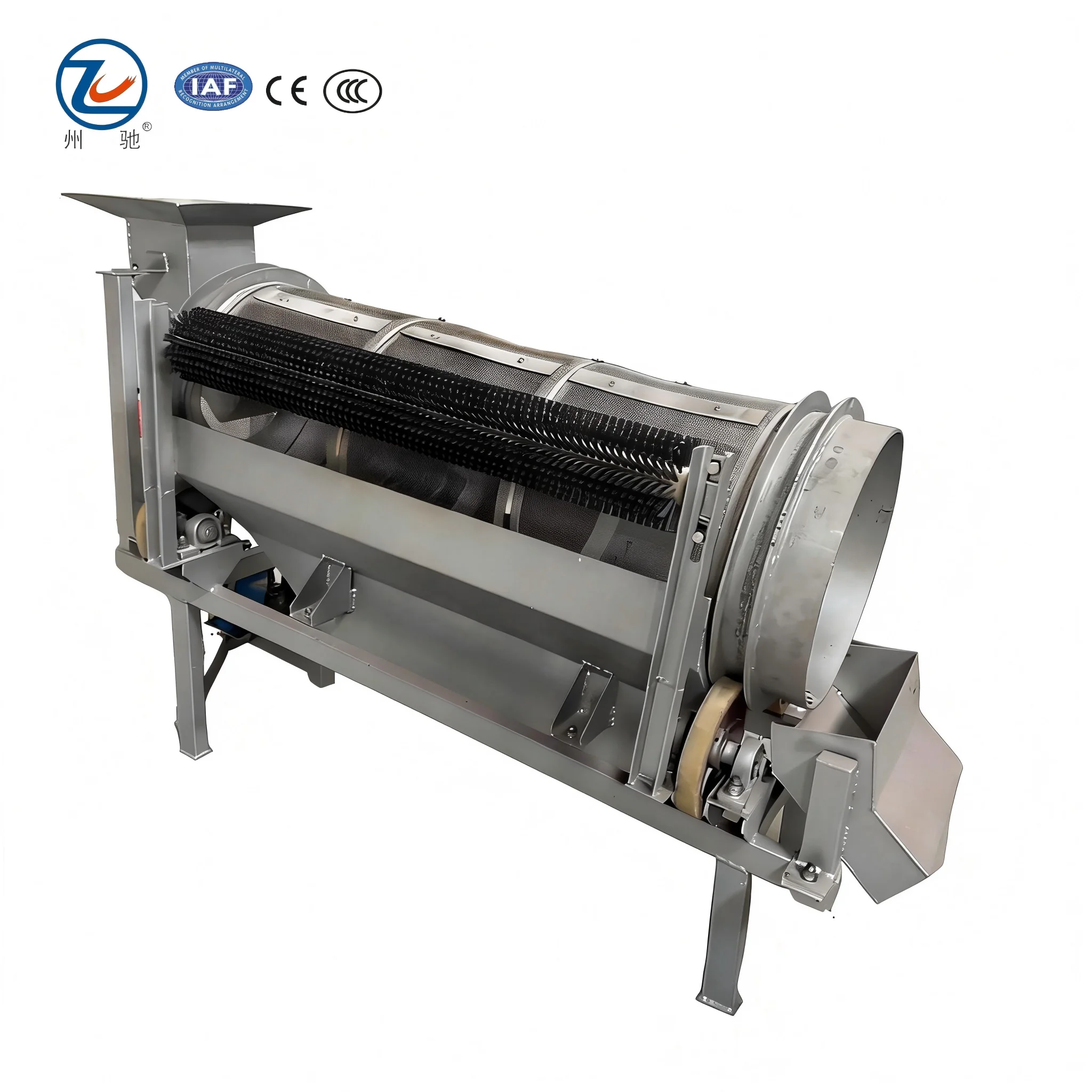 ZHOUCHI Factory Direct Sales 1.5-Meter Drum Sand Screening Machine 30mm Screen Aperture Wear-Resistant Carbon Steel 1 Year