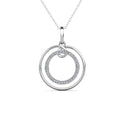 GRA Certified Lab Grown Moissanite Diamond Sterling Silver White Gold Circle Pendant Necklace Women Jewelry Destiny Jewellery