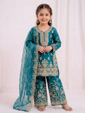 Girls Embroidered Silk Kurta Palazzo Set with Dupatta | Premium Kids Ethnic Party Wear Outfit MegaBDM