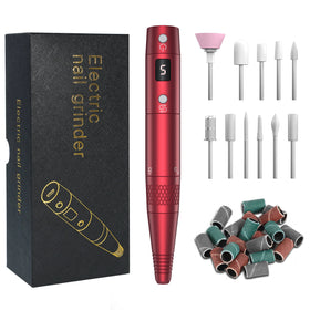 PELCAS Portable Custom Recharging Battery Electric Nail Drill Pen Bit Set Cordless Mini Nail Drill