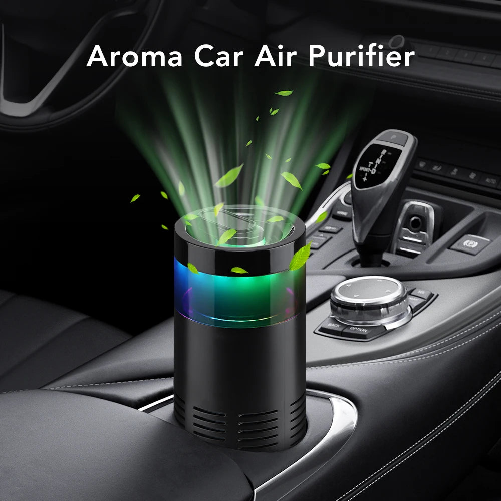 Portable Negative Ion Air Purifier For Home Bedroom Car Air Freshener Smoke Dust Pet Odor Remover 2 Speed Purification Fan