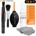 K&F CONCEPT Camera Lens Cleaning Kit with Camera Blower Glasses Wipes Cloth Cleaning Liquid Cleaning Pen for Camera Lens Phone
