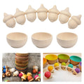 DIY home decoration ornaments creative children's painting toys natural wood-colored wooden bowls acorn accessories MegaBDM