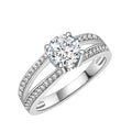 Diamond Test Passed GRA Certified Moissanite 925 Sterling Silver Wedding Engagement Ring for Women Destiny Jewwllery